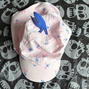 Baby/Toddler Pink and Blue Cherry Patterned Sun Hat with Neck Shield​